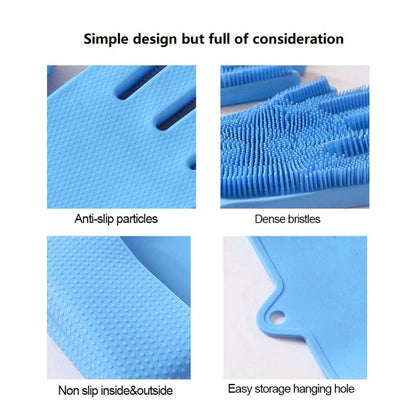 Pair of FIZZI SHOP JK SIDHU silicone gloves for cooking and baking, showing the textured, flexible silicone material.
