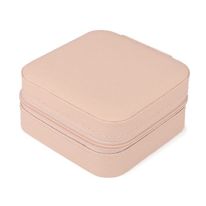 FIZZI SHOP JK SIDHU PU jewellery box with compartments for organizing rings, necklaces, and earrings in elegant brown leather.