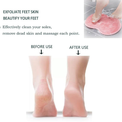 FIZZI SHOP foot shower scrubber massager with textured surface for cleaning and relaxing foot massage in the shower.