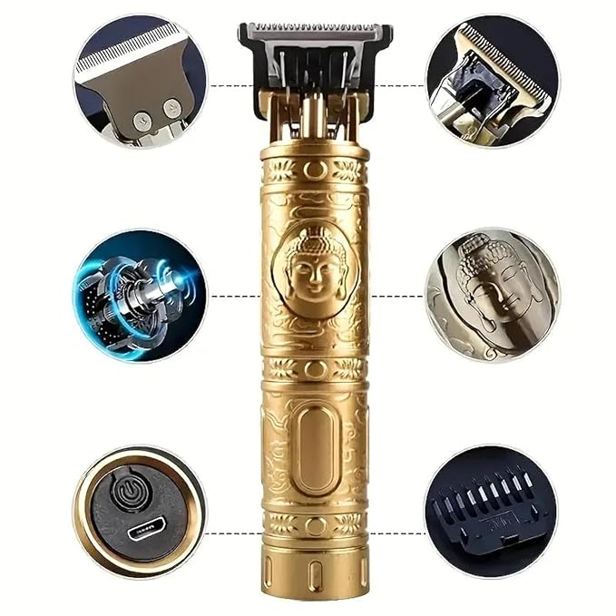 FIZZI SHOP Buddha Hair Trimmer in plastic, featuring a compact design with decorative Buddha motif for personal grooming.