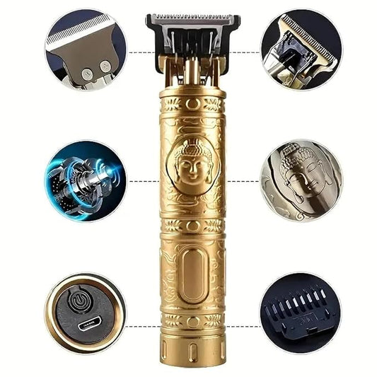 FIZZI SHOP Buddha Hair Trimmer in plastic, featuring a compact design with decorative Buddha motif for personal grooming.