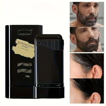 FIZZI SHOP JK SIDHU 2-in-1 Hair Dye Color Stick showcasing the compact stick and vibrant hair color application.