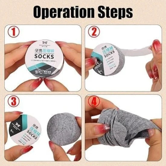 Disposable travel portable socks by FIZZI SHOP, shown in a compact, foldable design ideal for on-the-go comfort and convenience.