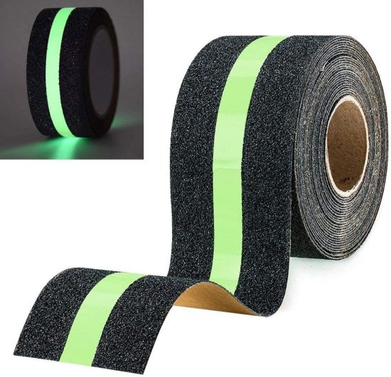 Anti slip glow tape by FIZZI SHOP JK SIDHU showing luminous, non-slip surface ideal for safety and traction on stairs or floors.