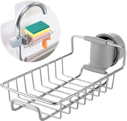 FIZZI SHOP sink faucet holder stand with adjustable arms for secure placement of kitchen faucet accessories.