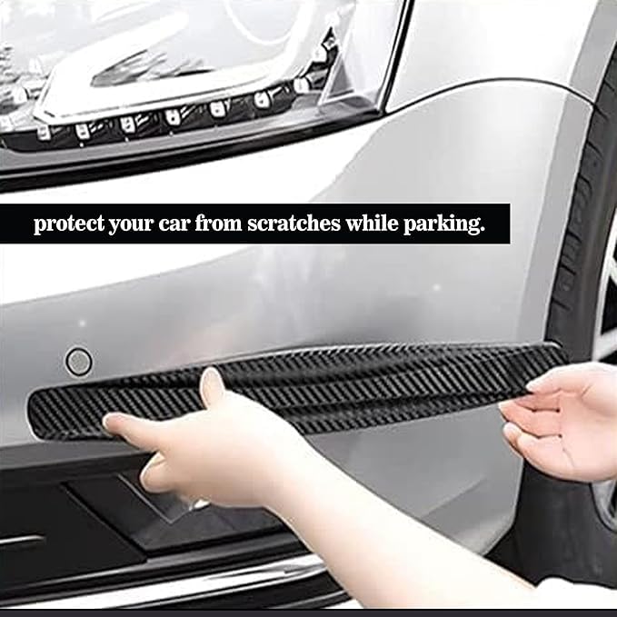 Pair of FIZZI SHOP car bumper guards in black, designed to protect vehicle bumpers from scratches and minor impacts.