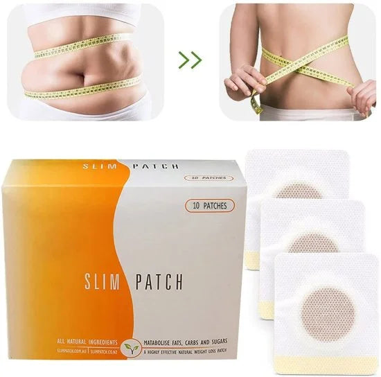 10-pack slim patches by FIZZI SHOP displayed on a clean surface, showcasing the adhesive patches for weight management.