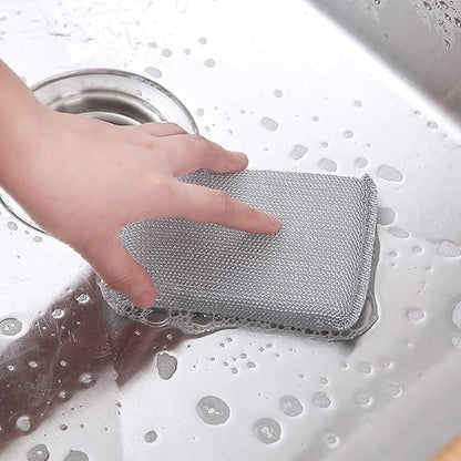Set of four FIZZI SHOP dish cleaning scrub sponges with abrasive surfaces for effective kitchen cleaning.