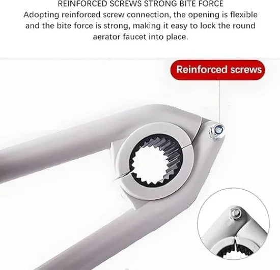 FIZZI SHOP anti-slip faucet wrench with textured grip for secure plumbing adjustments, shown in close-up view.