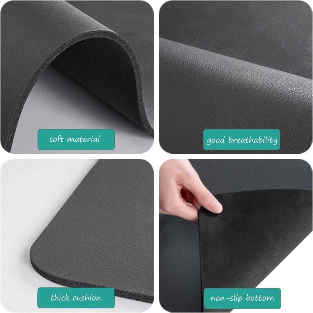 FIZZI SHOP 40x60 cm dish drying mat with absorbent fabric, ideal for drying dishes and kitchen utensils.