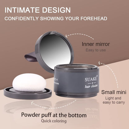 FIZZI SHOP Black Hair Line Powder applied along hairline, natural-looking hairline enhancement for a fuller appearance