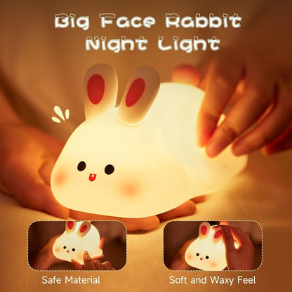 Silicone rabbit lamp by FIZZI SHOP featuring a soft, playful design perfect for children's room decor and ambient lighting.