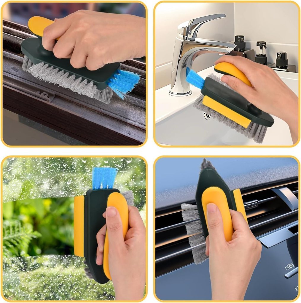 FIZZI SHOP 4-in-1 gap cleaning brush with multiple brush heads for effective dirt removal from tight spaces