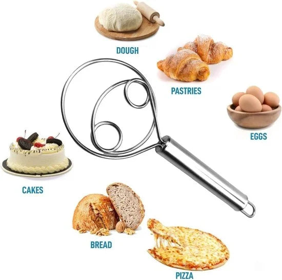 FIZZI SHOP atta maker tool for kneading and preparing dough, with a sturdy handle and textured surface for efficient baking.