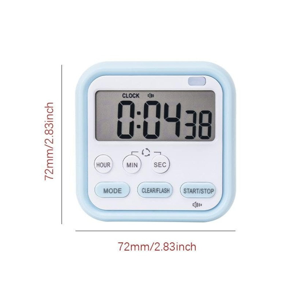 Digital kitchen timer and alarm clock by FIZZI SHOP JK SIDHU showing a countdown timer on a sleek digital display.