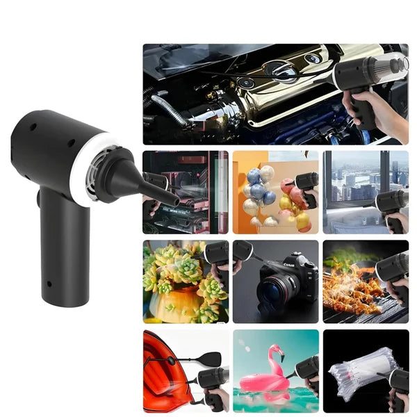 FIZZI SHOP 3-in-1 portable mini vacuum cleaner with detachable handheld and nozzle attachments for versatile cleaning.