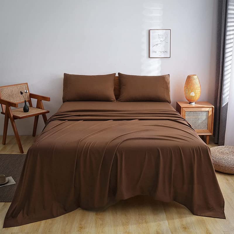 Brown Seasons Bedsheet for single bed with one pillow cover, soft fabric, stylish design by FIZZI SHOP.
