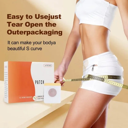 Set of 10 FIZZI SHOP Slim Patches for body slimming and detox, shown in individual packaging on a white background.
