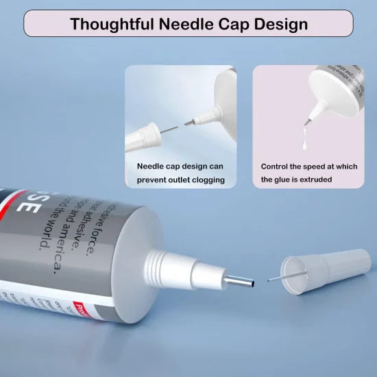 FIZZI SHOP B7000 clear adhesive glue bottle with applicator tip, used for crafts, jewelry, and DIY projects.