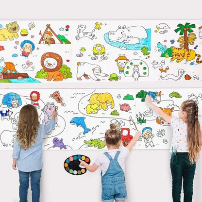 Drawing and painting paper roll for kids by FIZZI SHOP, featuring colorful sheets suitable for creative art projects