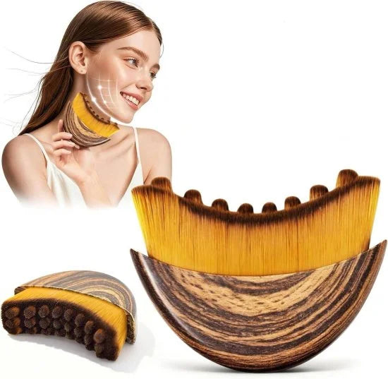 FIZZI SHOP lymphatic contour face brush with soft bristles for gentle facial massage and skin contouring.