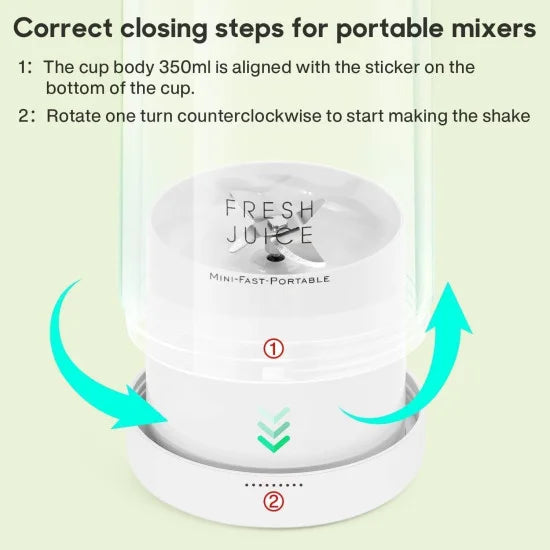 Mini portable bottle-shaped juicer from FIZZI SHOP, compact design for easy juice extraction on the go.