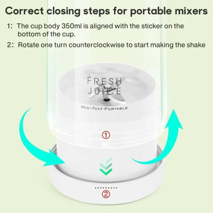 Mini portable bottle-shaped juicer from FIZZI SHOP, compact design for easy juice extraction on the go.