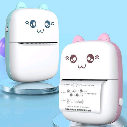 Rechargeable mini Bluetooth thermal printer by FIZZI SHOP with compact design and wireless connectivity for mobile printing.
