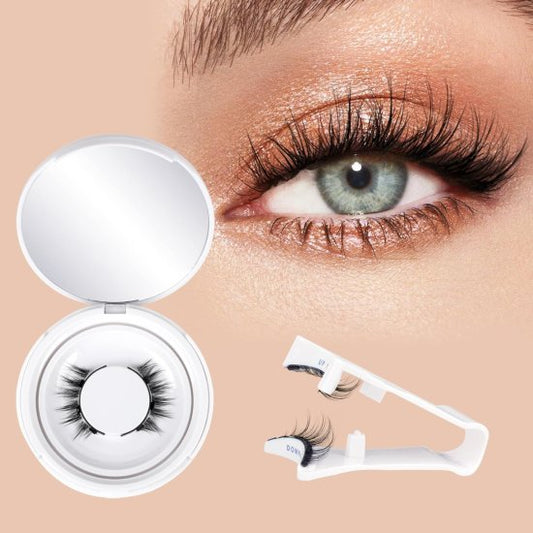 Reusable magnetic eyelashes by FIZZI SHOP featuring sleek design and magnetic strips for easy, natural-looking eyelash enhancement.