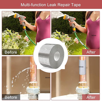 Waterproof aluminum butyl tape, 2-inch by 5 meters, used for sealing and waterproofing applications.