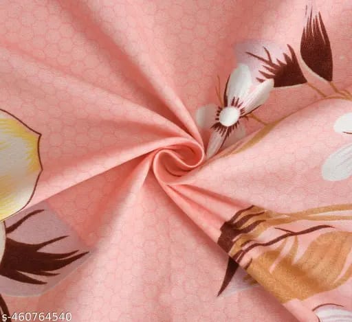 Super soft glace cotton all-round elastic fitted bed sheet with two pillow covers, fits double beds, 72x78x8 inches.