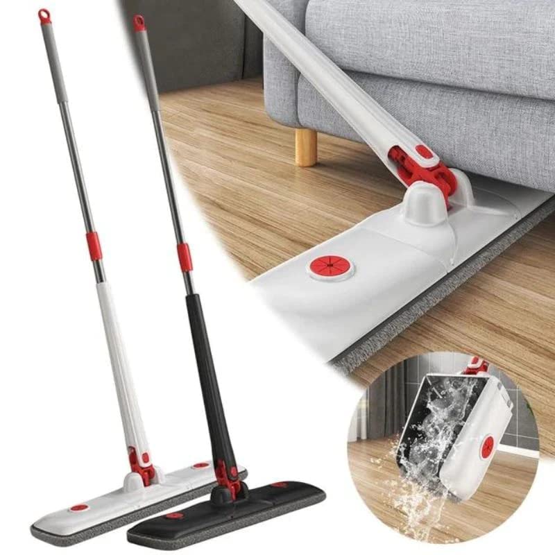 FIZZI SHOP Seasons floor cleaning tool with two reusable washable grey mop flat pads for efficient floor cleaning.