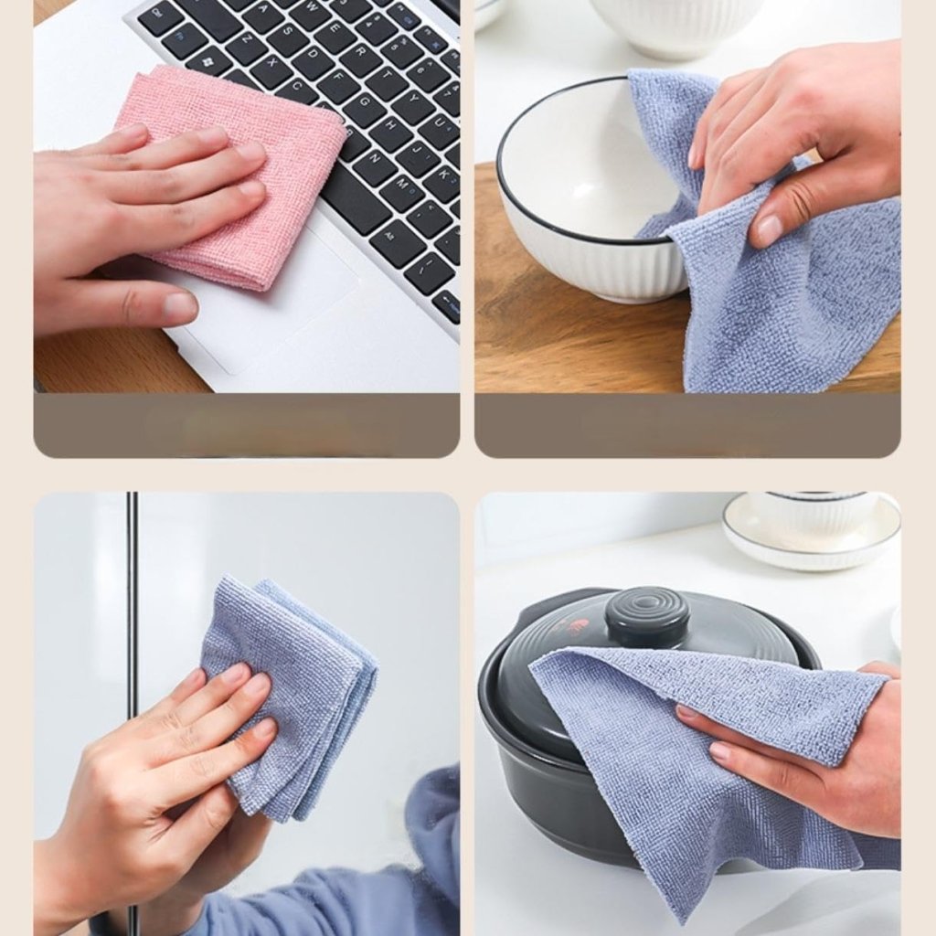 Set of 20 microfiber cleaning wipes from FIZZI SHOP JK SIDHU, soft and lint-free for effective surface cleaning.