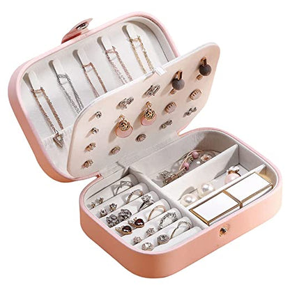 FIZZI SHOP JK SIDHU PU Big Jewellery Box with multiple compartments for organizing necklaces, earrings, and rings.