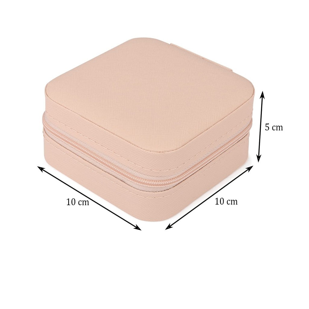 PU jewellery box by FIZZI SHOP JK SIDHU with multiple compartments for organizing rings, necklaces, and earrings.