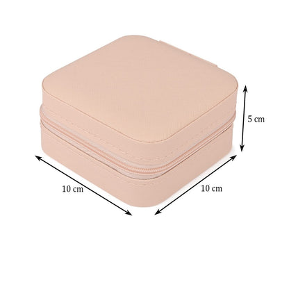 PU jewellery box by FIZZI SHOP JK SIDHU with multiple compartments for organizing rings, necklaces, and earrings.