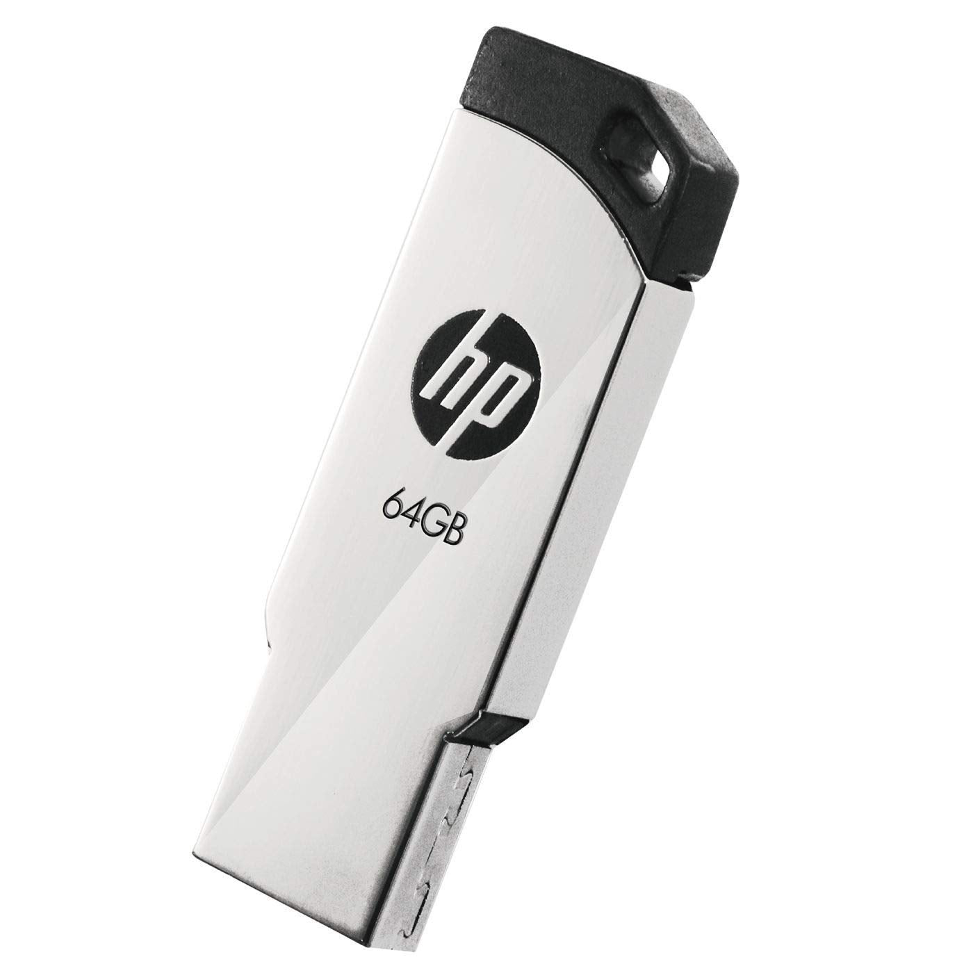 HP V236w 64 GB silver pen drive by FIZZI SHOP, compact USB storage device with sleek silver finish.