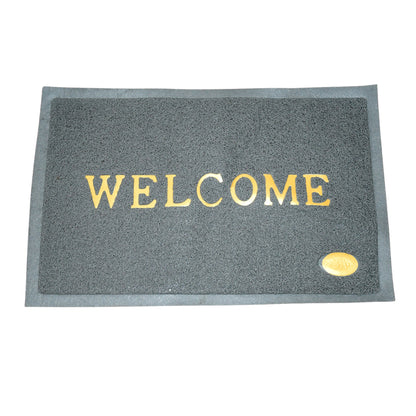 Wukusy 8822 welcome door mat for home entrance, outdoor anti-slip waterproof heavy-duty entry mat, 23x15 inches.