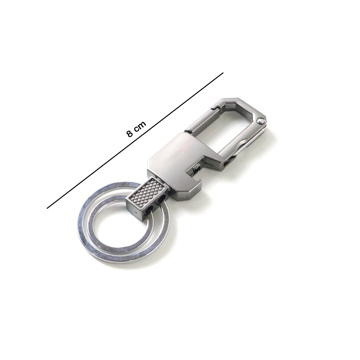 Wukusy premium metal key holder with secure keychain, featuring a sleek and durable design for organizing keys effectively.