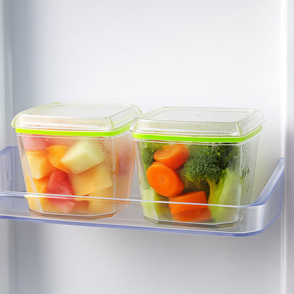 Wukusy 2-pack food storage containers with 500ml capacity and leak-proof lids, ideal for kitchen organization and food preservation.