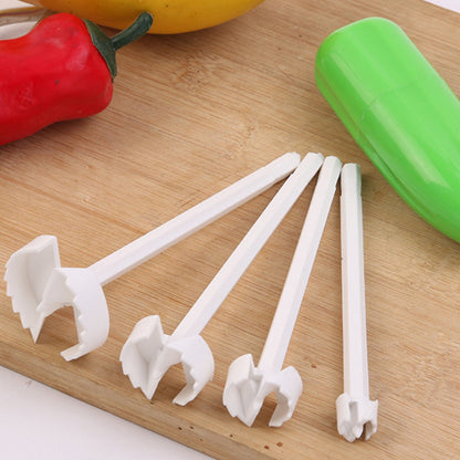 Wukusy Veg Drill spiralizer for vegetables, a kitchen tool used to create stuffed vegetable shapes with a spiral cutting blade.