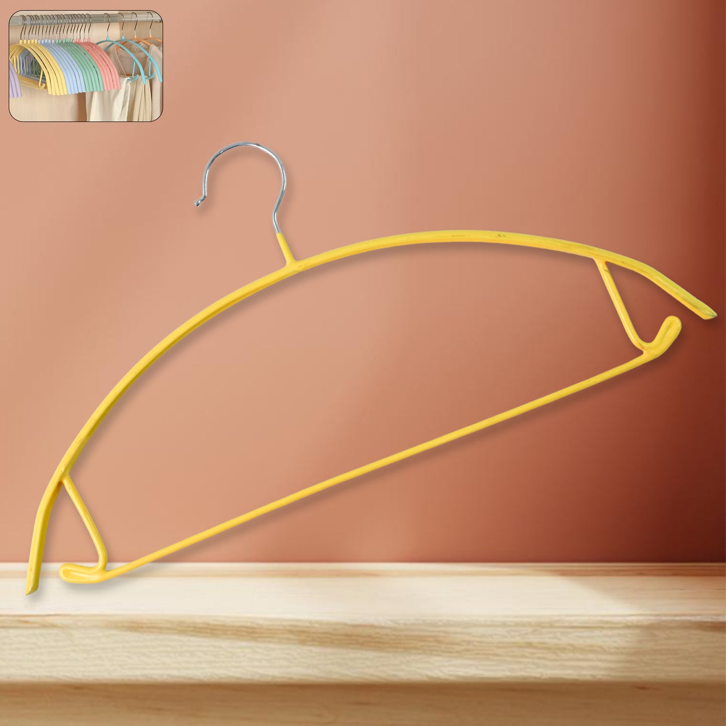 Heavy duty metal clothes hanger by Wukusy, durable multipurpose clothes hanger with a sturdy hook for home organization.