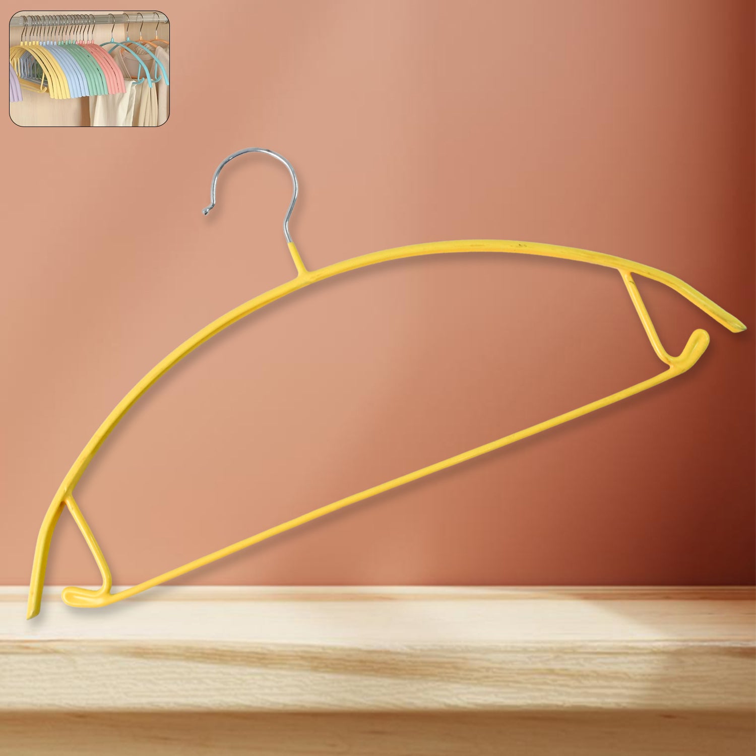 Heavy duty metal clothes hanger by Wukusy, durable multipurpose clothes hanger with a sturdy hook for home organization.