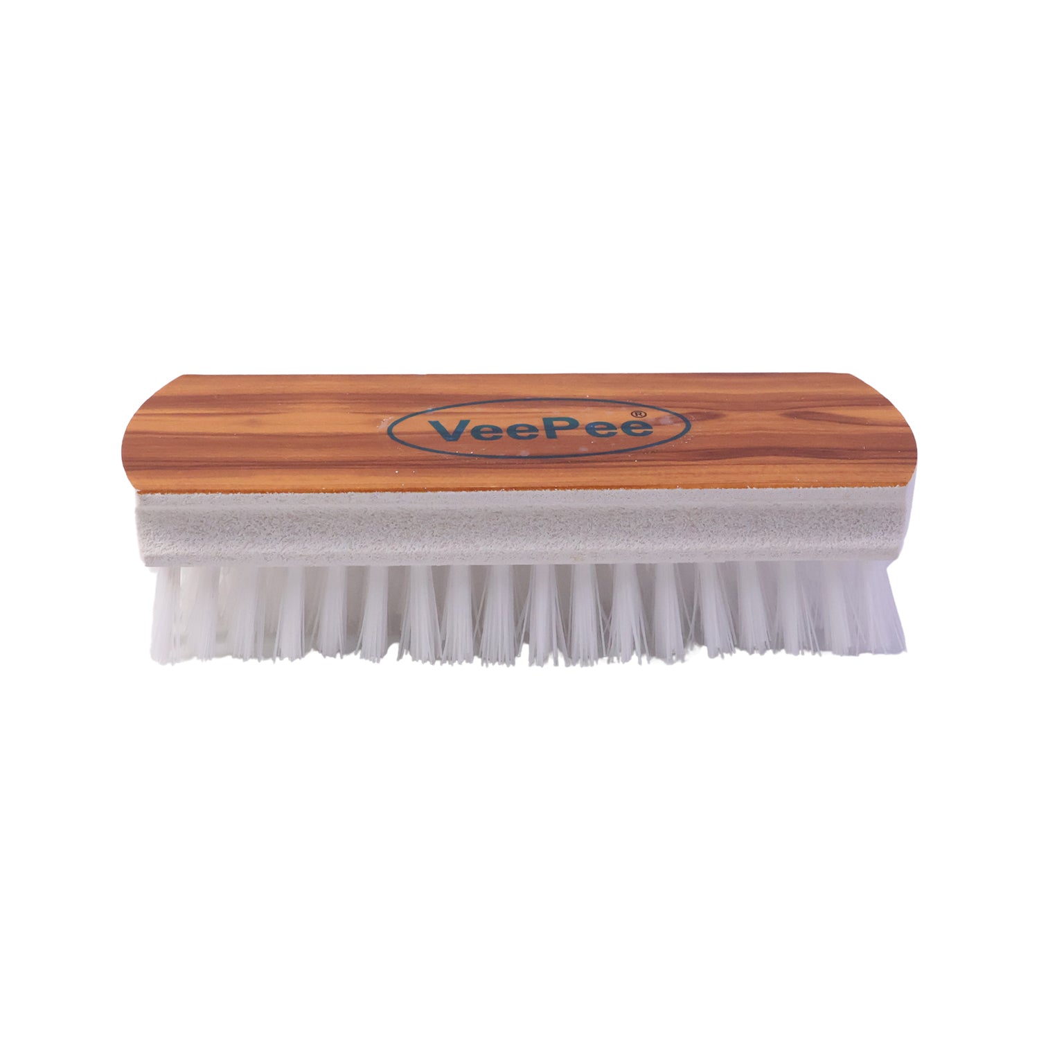 Wukusy Veepee heavy-duty cloth washing brush with wooden handle, designed for scrubbing and cleaning heavy fabrics.