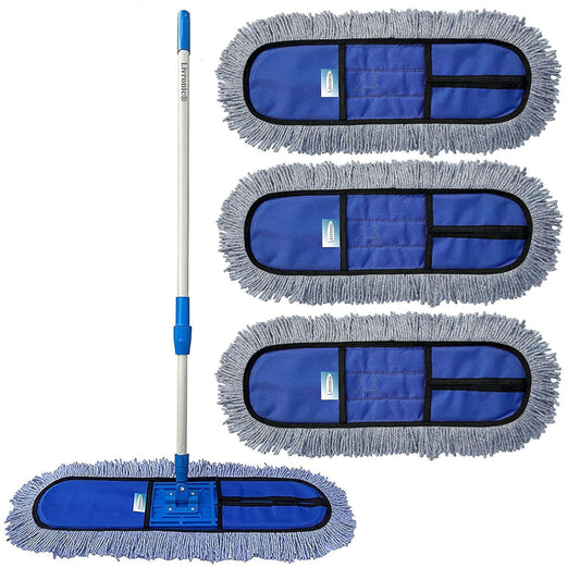 Blue FIZZI SHOP Seasons 360 Degree Movement Wet and Dry Cotton Floor Mop for versatile floor cleaning.