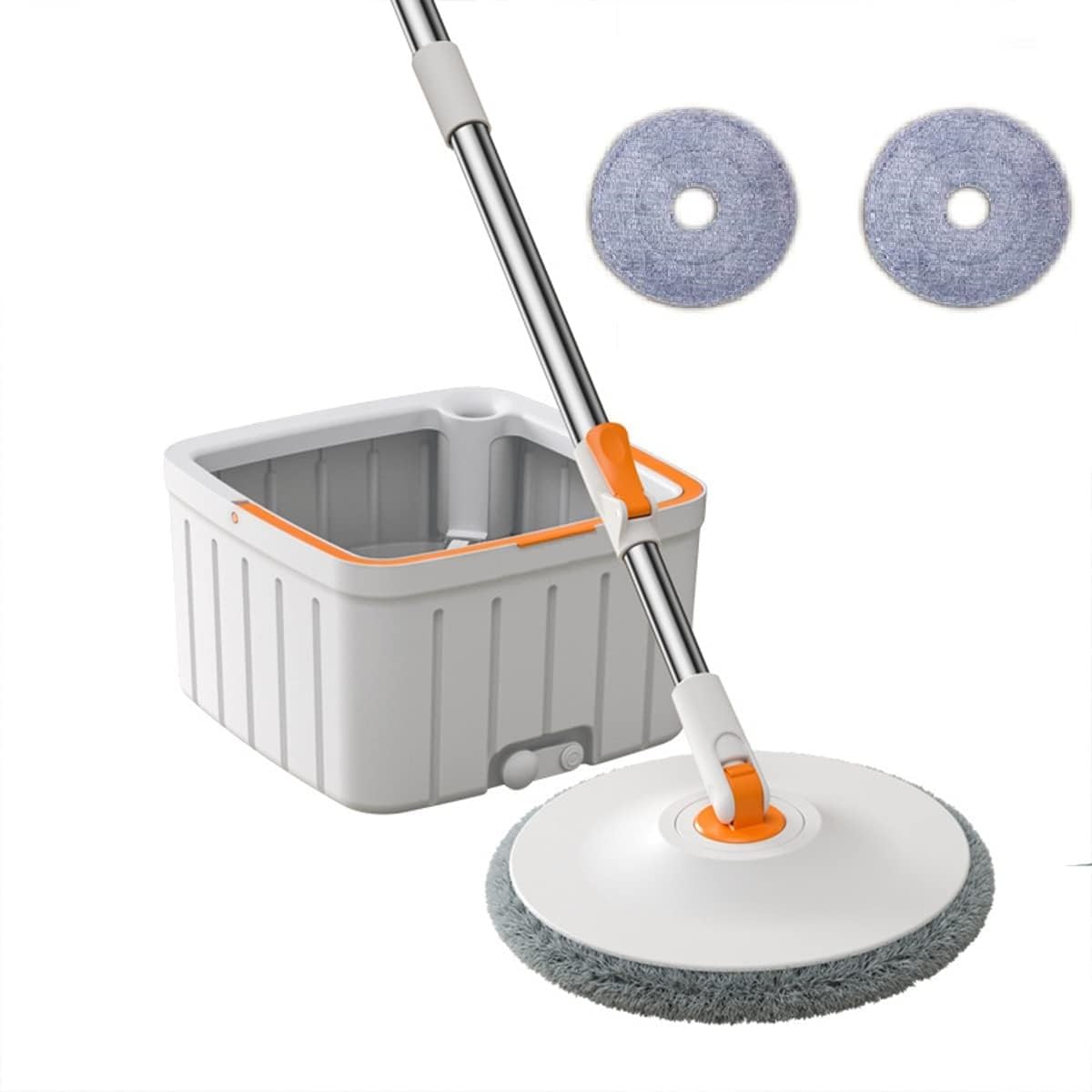 FIZZI SHOP Seasons 360° rotating wet and dry mop set for floor cleaning with adjustable handle and microfiber mop heads.