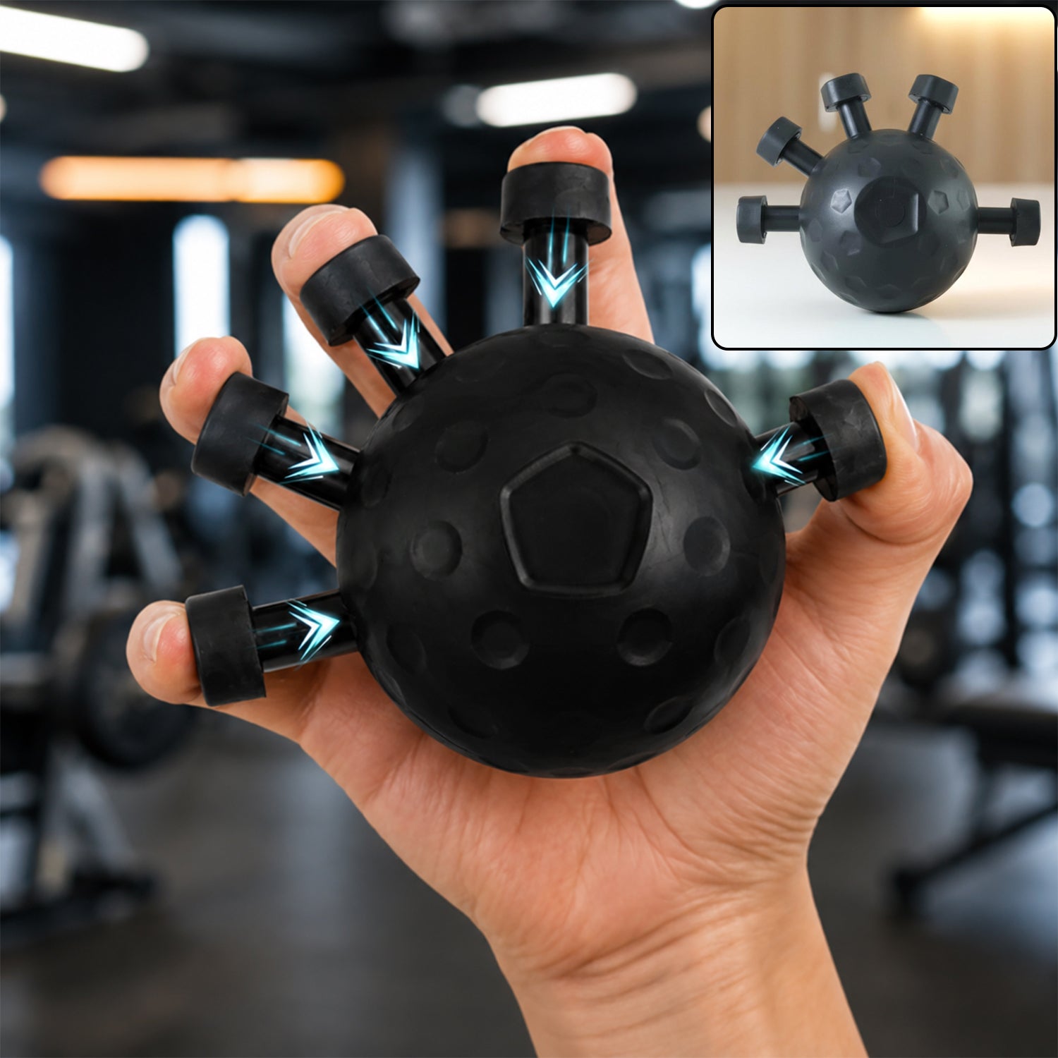 Wukusy Eagle Claw Finger Gripper Hand Grip Strength Exerciser ball showing textured grip surface and compact design for wrist training