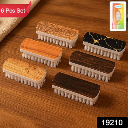 Wukusy Veepee heavy-duty cloth washing brush set with six durable brushes for home cleaning and laundry tasks.