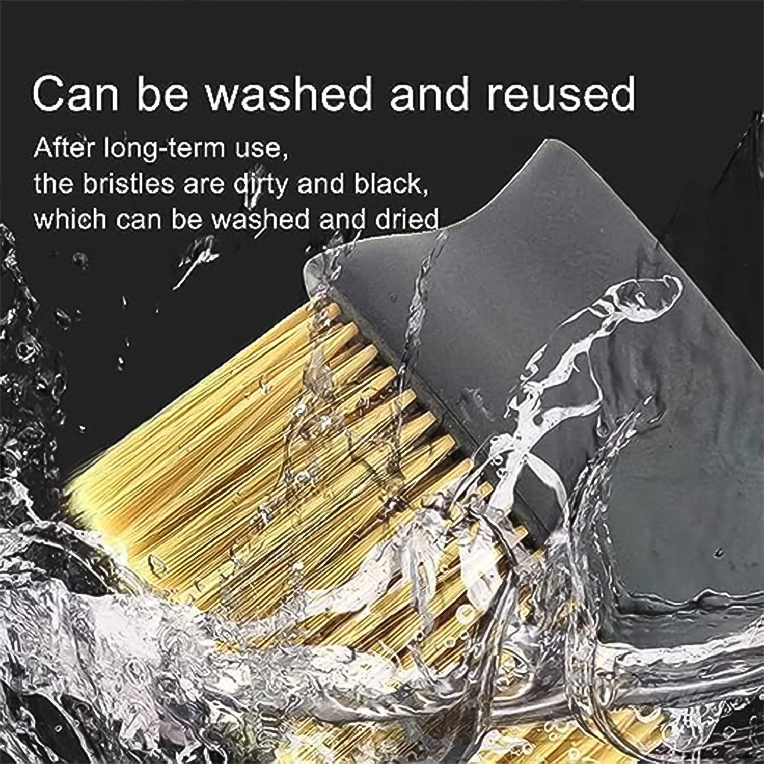 Wukusy multipurpose soft car air conditioner cleaner brush showing bristles and handle for automotive cleaning tasks