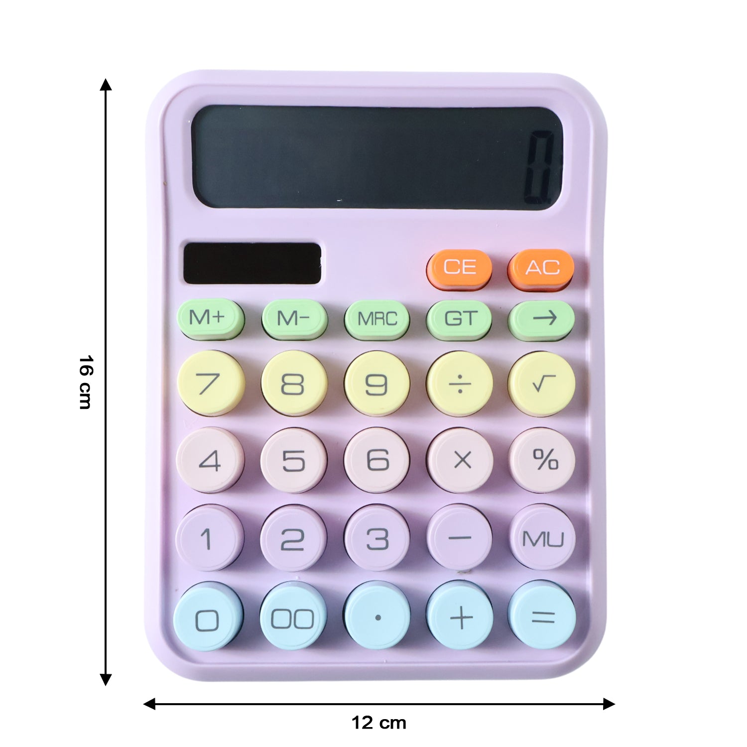 Wukusy electronic desktop calculator with numeric keypad and display screen, designed for office or home use.
